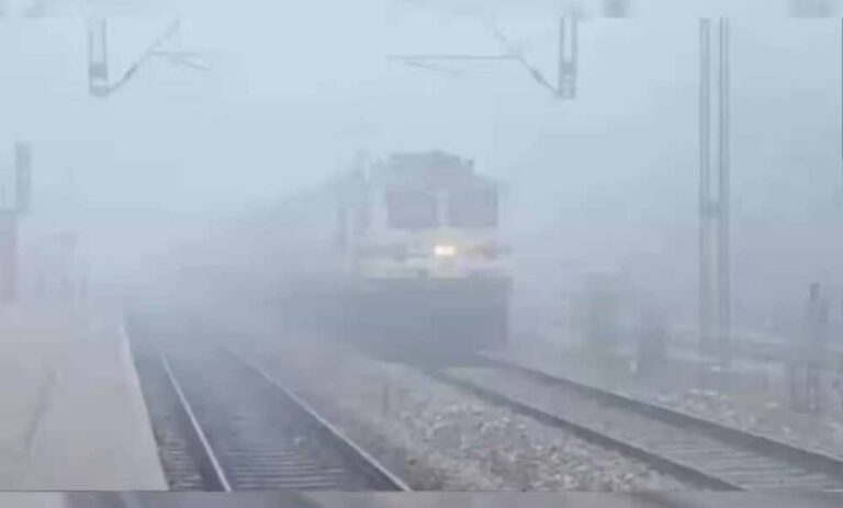 कोहरे और शीतलहर के चलते आवाजाही प्रभावित: ट्रेन के लेट